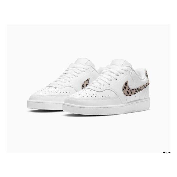 Nike Court Vision Low Leopard Swoosh DD9665100 Size 12 - Picture 1 of 9